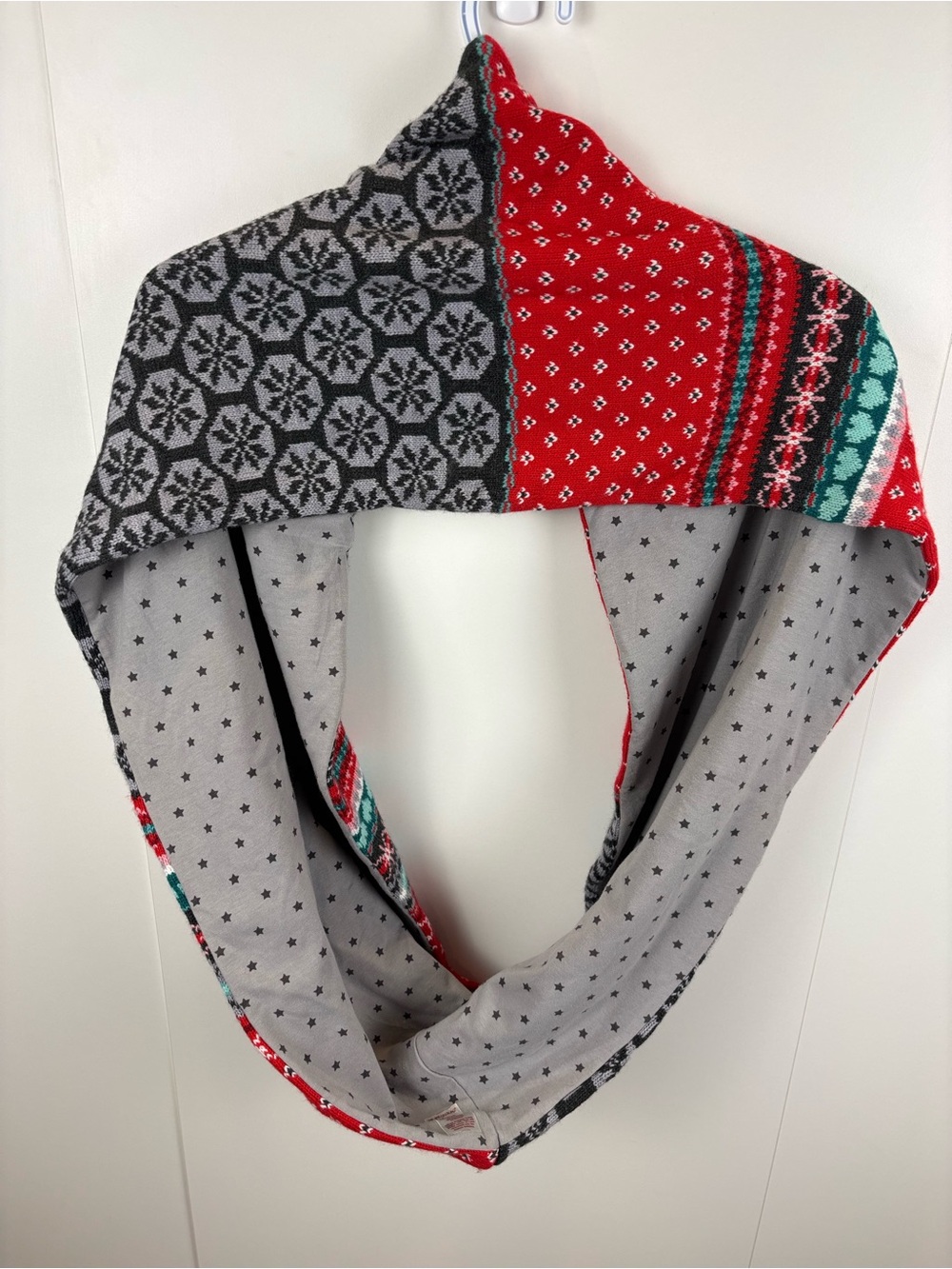 Die Spiegelburg Nordic Infinity Scarf Graphic Multicolor Snowflake Cozy Winter - Picture 5 of 6